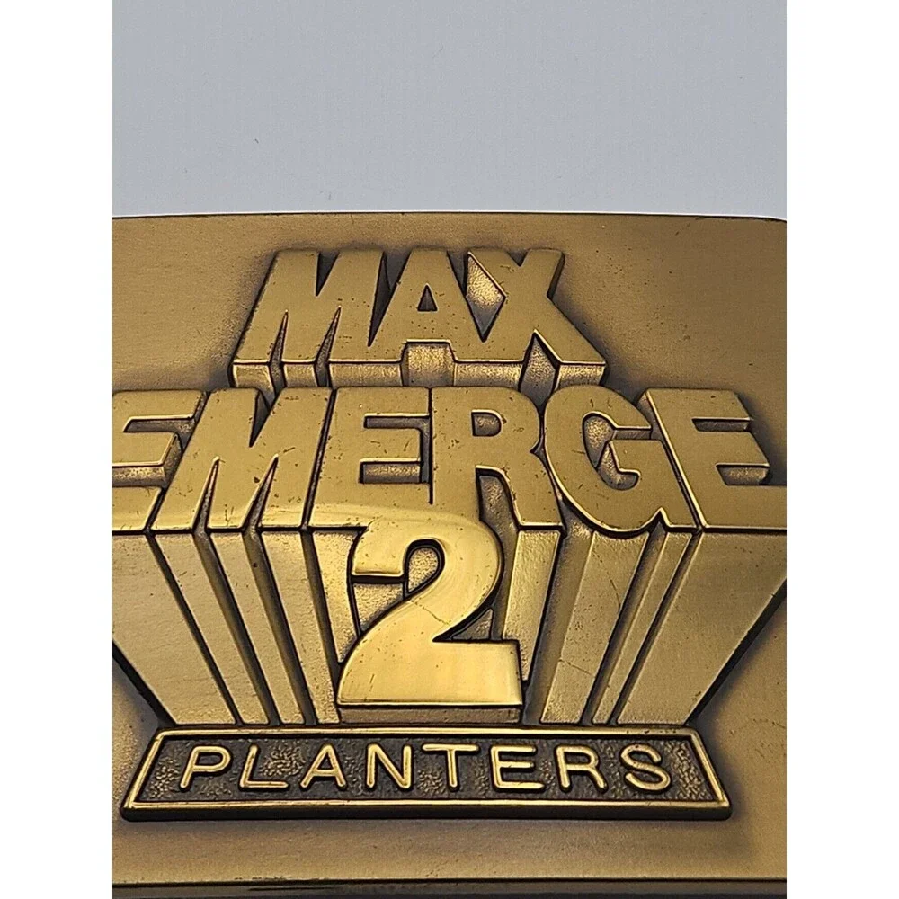 Vintage 1987 John Deere MAX EMERGE 2 Planters Belt Buckle Deere & Co Moline Ill.